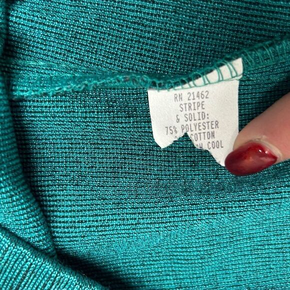 Vintage Blue Matching Blazer Set High Rise Blue Capri Pants Ankle Pants Stretch - Picture 4 of 13